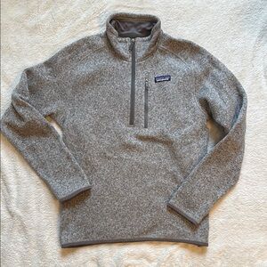 Men’s Small Patagonia Gray Zip Up Sweater Cozy Fleece